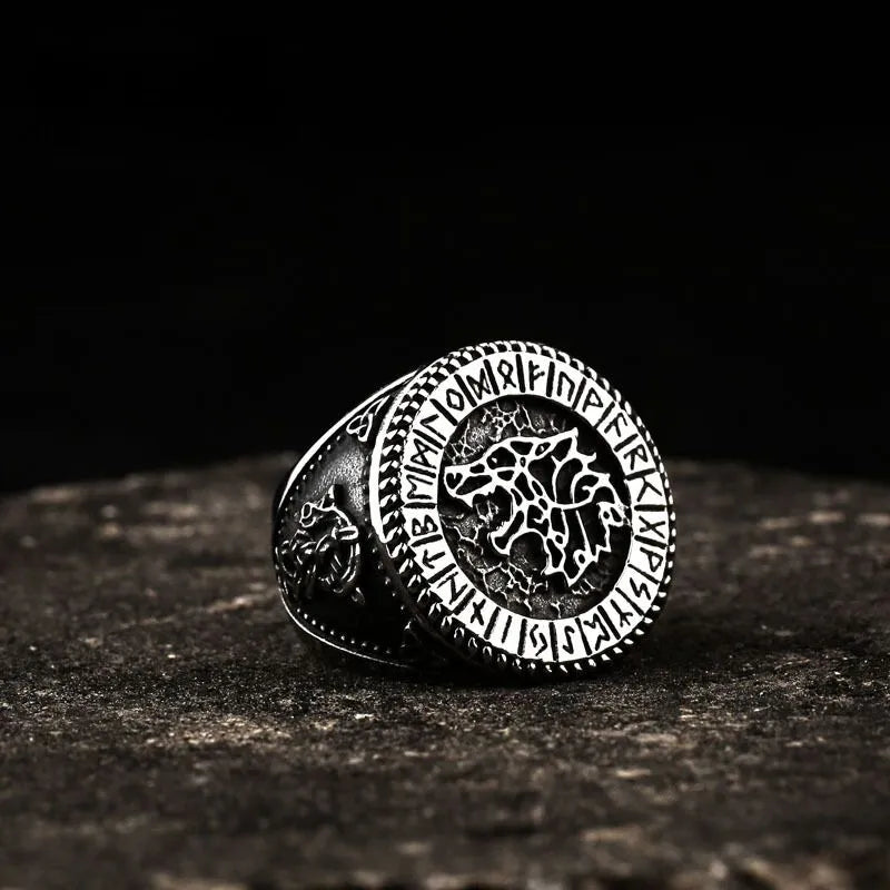 Runic Wolf Ring