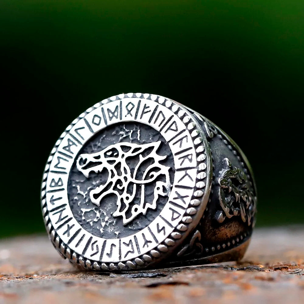 Runic Wolf Ring