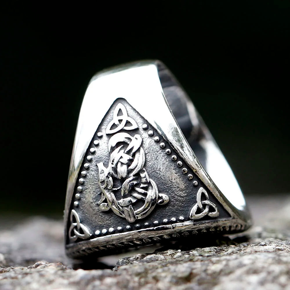 Runic Wolf Ring